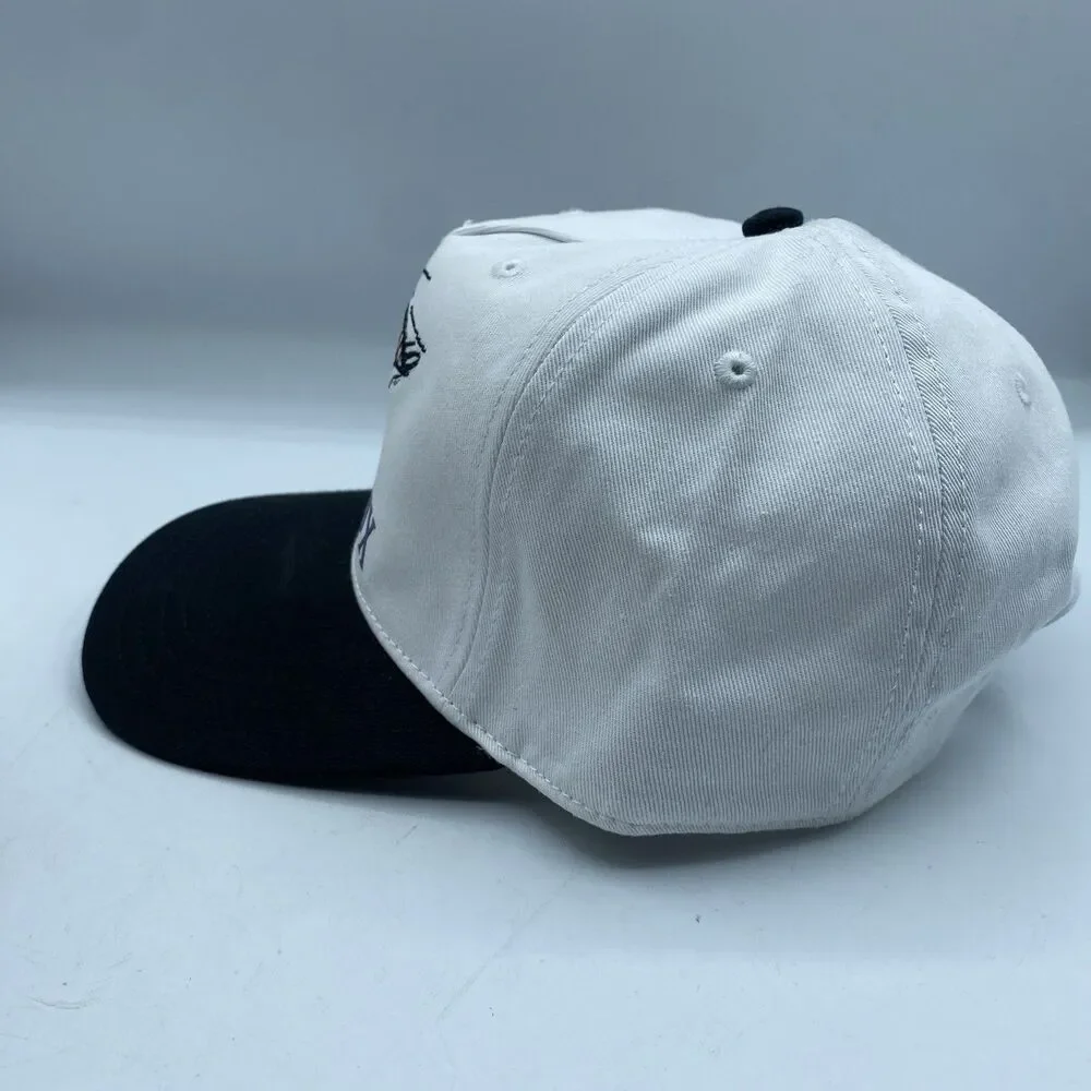Aeon Flux Hat MTV White White Adjustable Cap Snapback Logo Casual TV Show NWOT